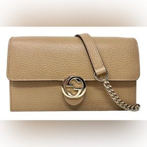 Brand New Gucci Interlocking GG Wallet on Chain Cross Body Bag